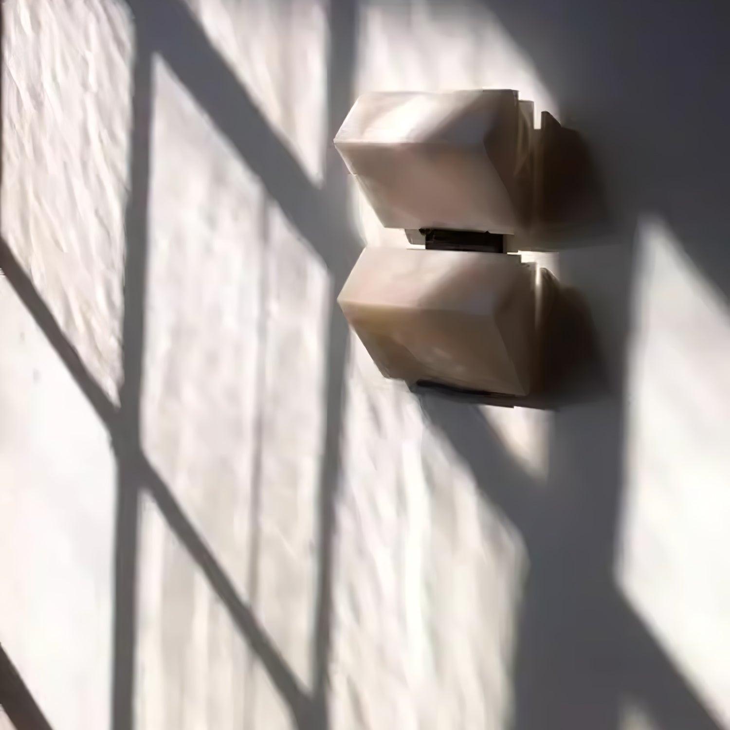 Block Alabaster Wall Sconce