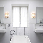 Block Alabaster Wall Sconce