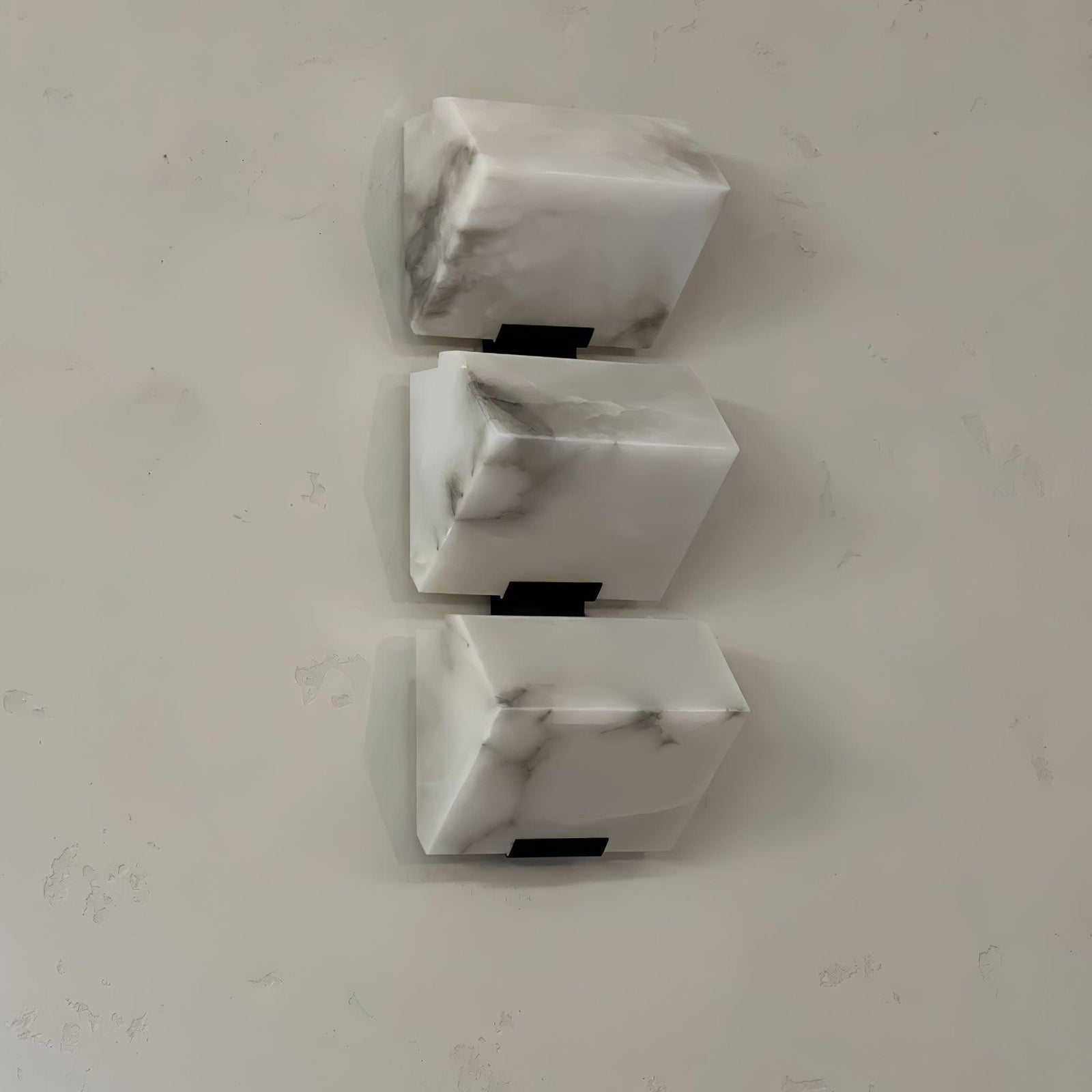 Block Alabaster Wall Sconce