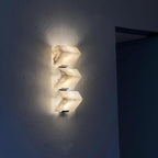 Block Alabaster Wall Sconce