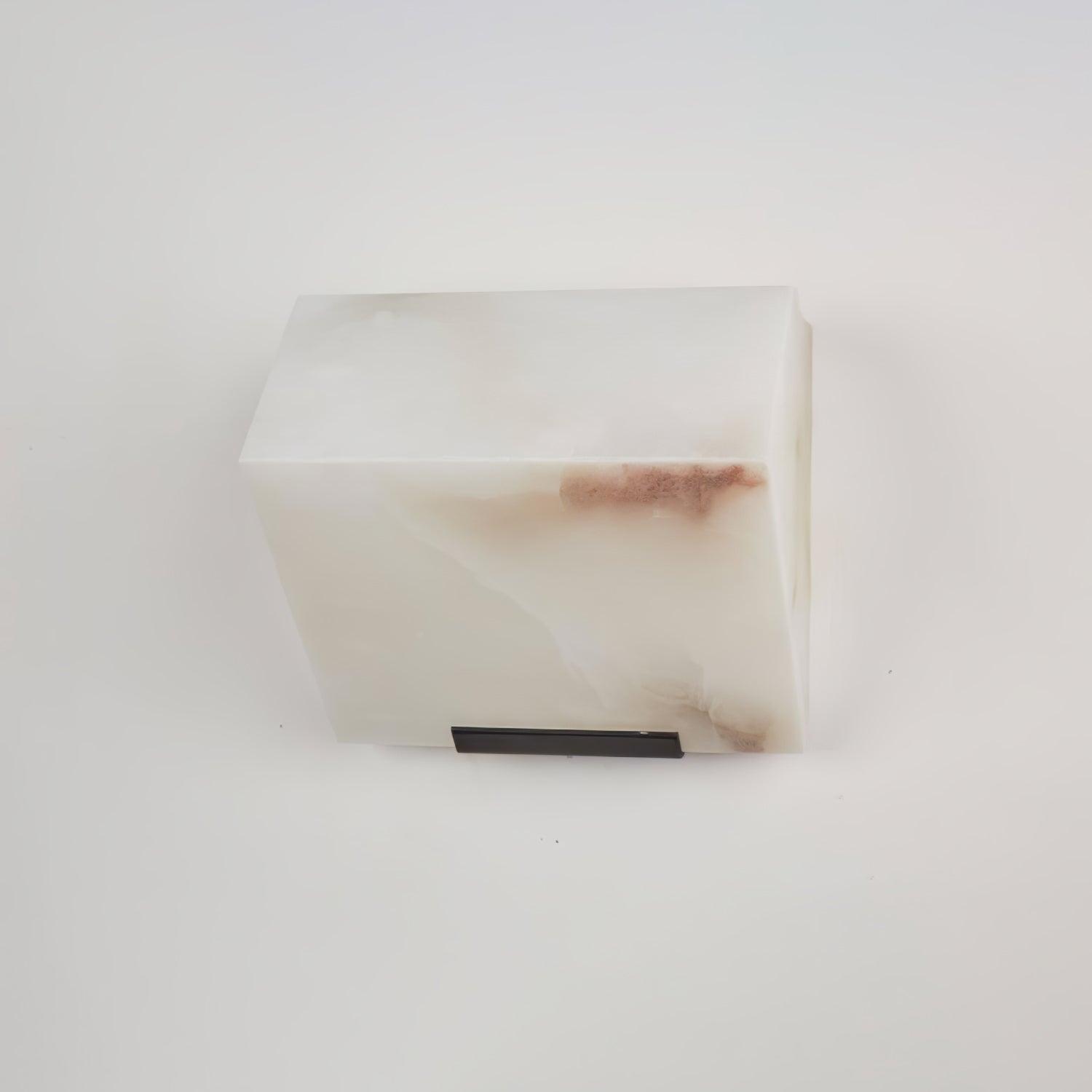 Block Alabaster Wall Sconce
