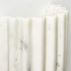 Ariel Fluted White Marble Wall Sconce