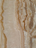 Banded Tan Agate Sconce