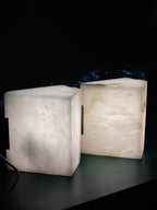 Block Alabaster Wall Sconce