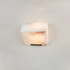 Block Alabaster Wall Sconce