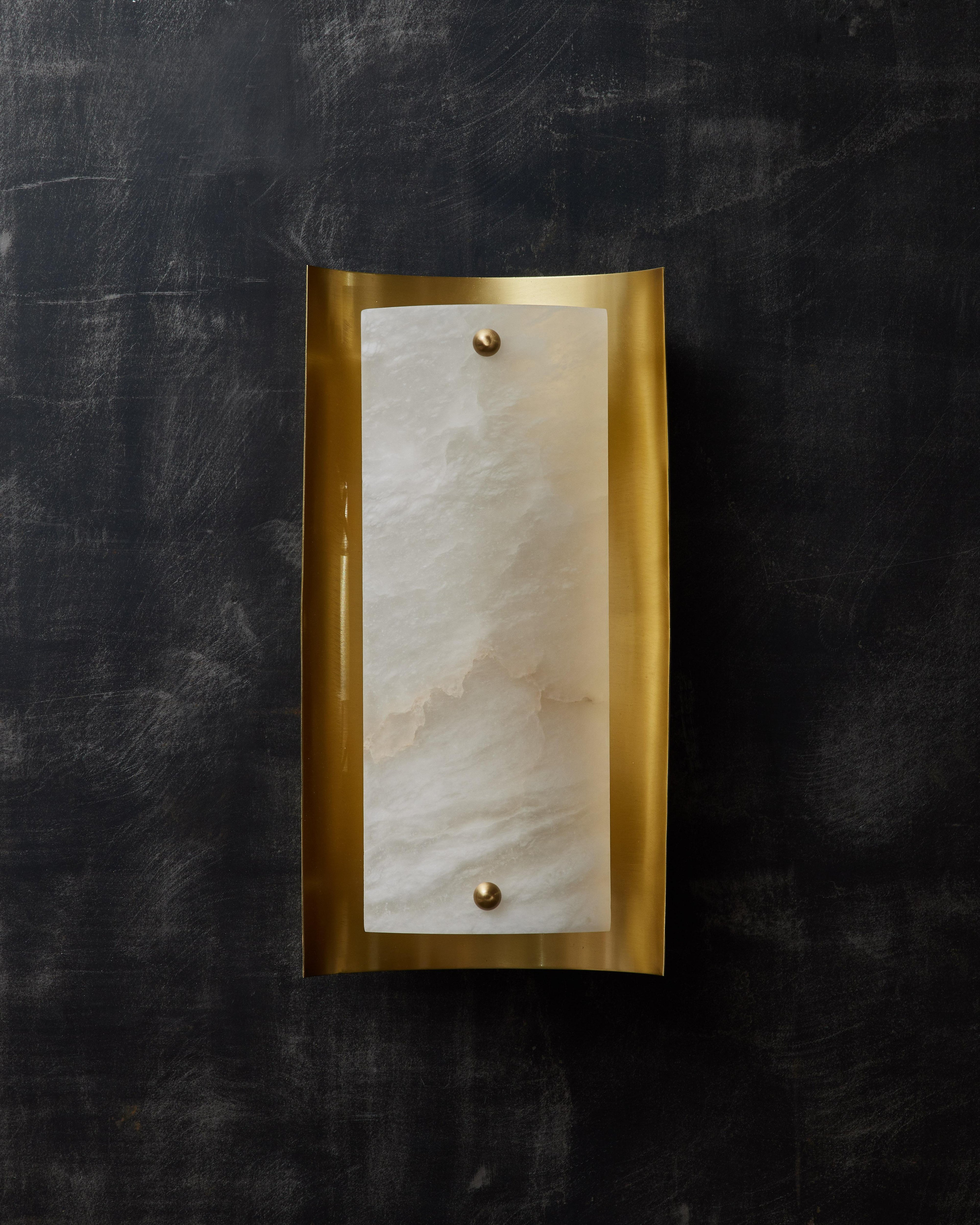 Alabaster Shield Wall Sconce