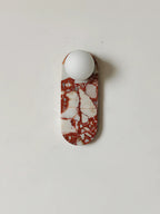 Breccia Rose Marble Sconce Elongated