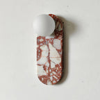 Breccia Rose Marble Sconce Elongated