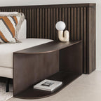 White table lamp on a table without corners