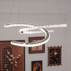 Crossed-C Crystal Chandelier