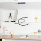 Crossed-C Crystal Chandelier