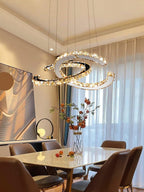 Crossed-C Crystal Chandelier