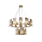 Cub Alabaster Chandeliers
