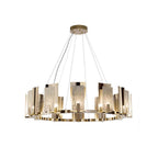 Cub Alabaster Chandeliers