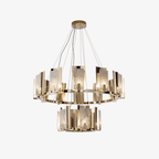 Cub Alabaster Chandeliers