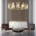 Cub Alabaster Chandeliers