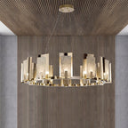 Cub Alabaster Chandeliers