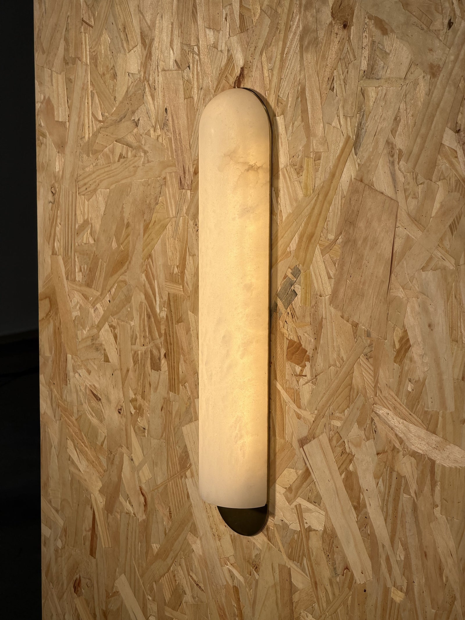 Curved Alabaster Wall Sconce