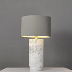 Cylindrical Marble Table Lamp