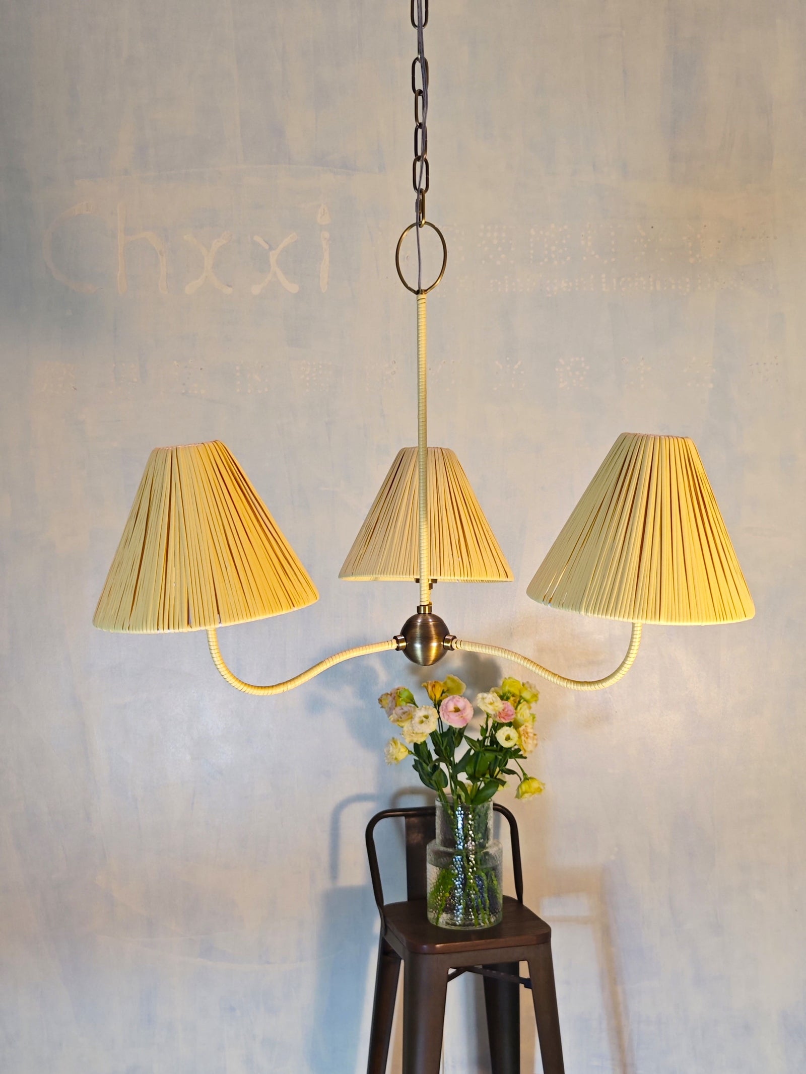 Delphine Rattan Chandelier