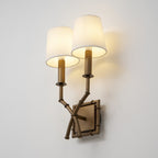 Double Arm Bamboo Sconce
