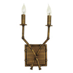 Double Arm Bamboo Sconce
