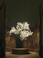 Carias Ceramic Ginkgo Chandelier Large
