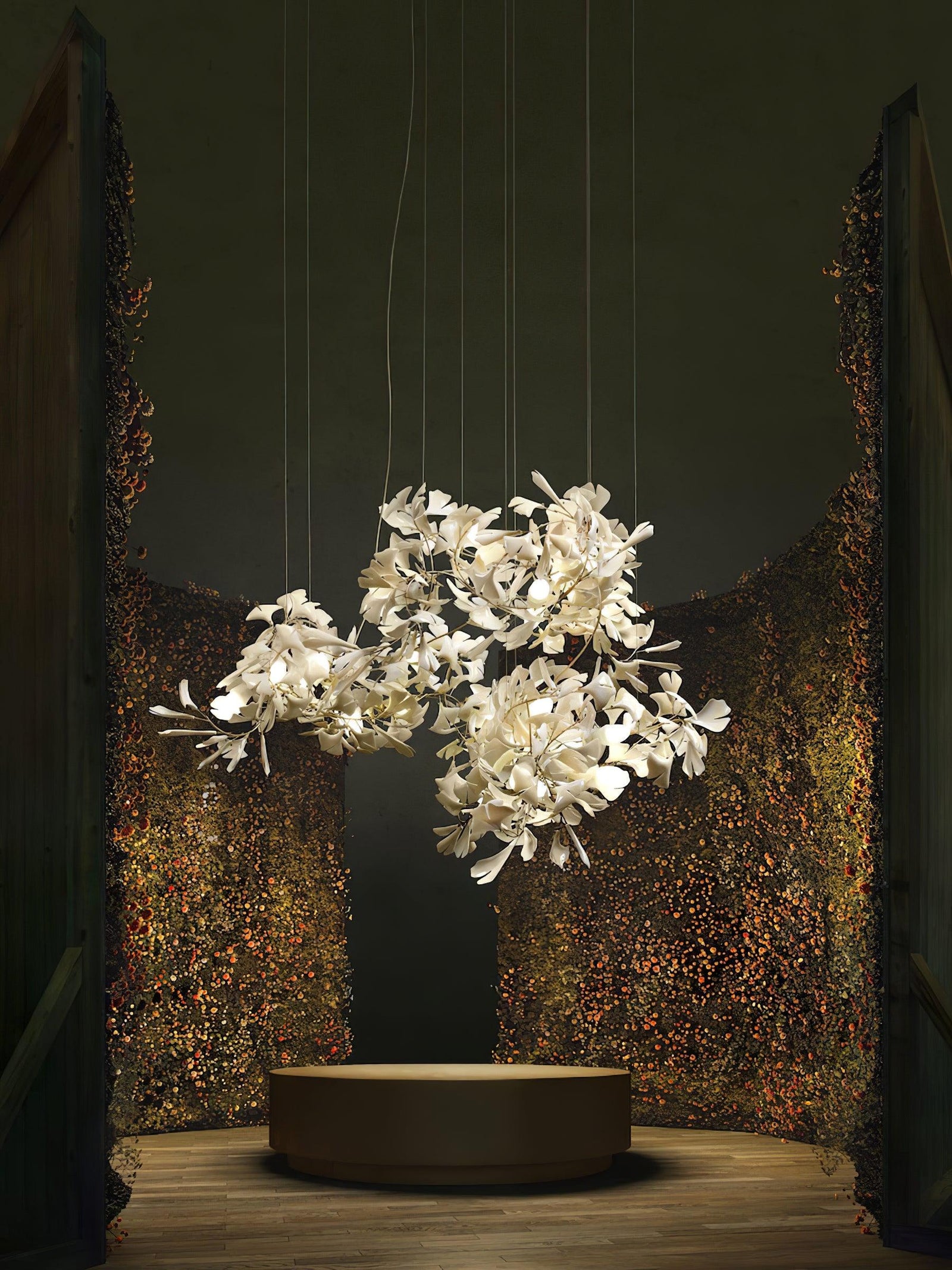 Carias Ceramic Ginkgo Chandelier Large