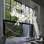 Carias Ceramic Ginkgo Pendant Light Extended