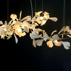 Carias Ceramic Ginkgo Pendant Light Extended