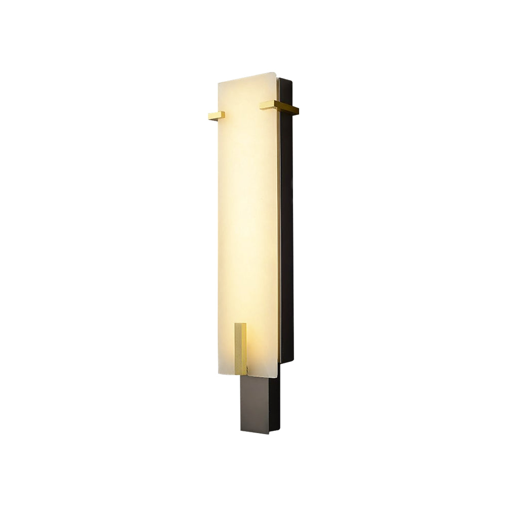 Golden Hoop Alabaster Wall Sconce