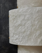 Half Cylinder Alabaster Wall Sconce
