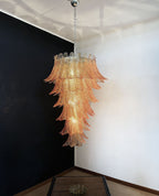 Huge Italian Murano Glass Spiral Chandelier