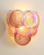 Murano Disc Wall Sconce Pink