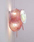 Murano Disc Wall Sconce Pink