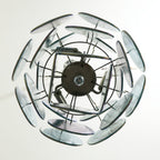 Murano Blue Disc Chandelier 24