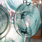 Murano Blue Disc Chandelier 24