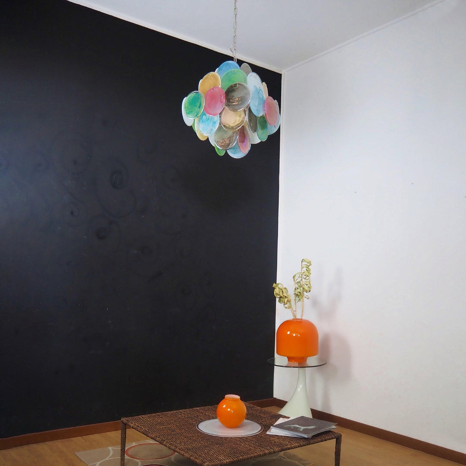 Murano Disc Chandelier Arlecchino 36