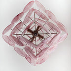 Murano Pink Disc Chandelier 36