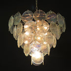 Murano Iridescent Grit Disc Chandelier 57