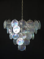 Murano Iridescent Grit Disc Chandelier 57
