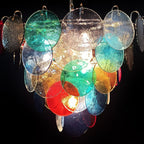 Murano Multicolored Disc Chandelier 57