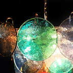 Murano Multicolored Disc Chandelier 57