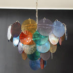 Murano Multicolored Disc Chandelier 57