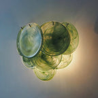 Murano Disc Wall Sconce Green