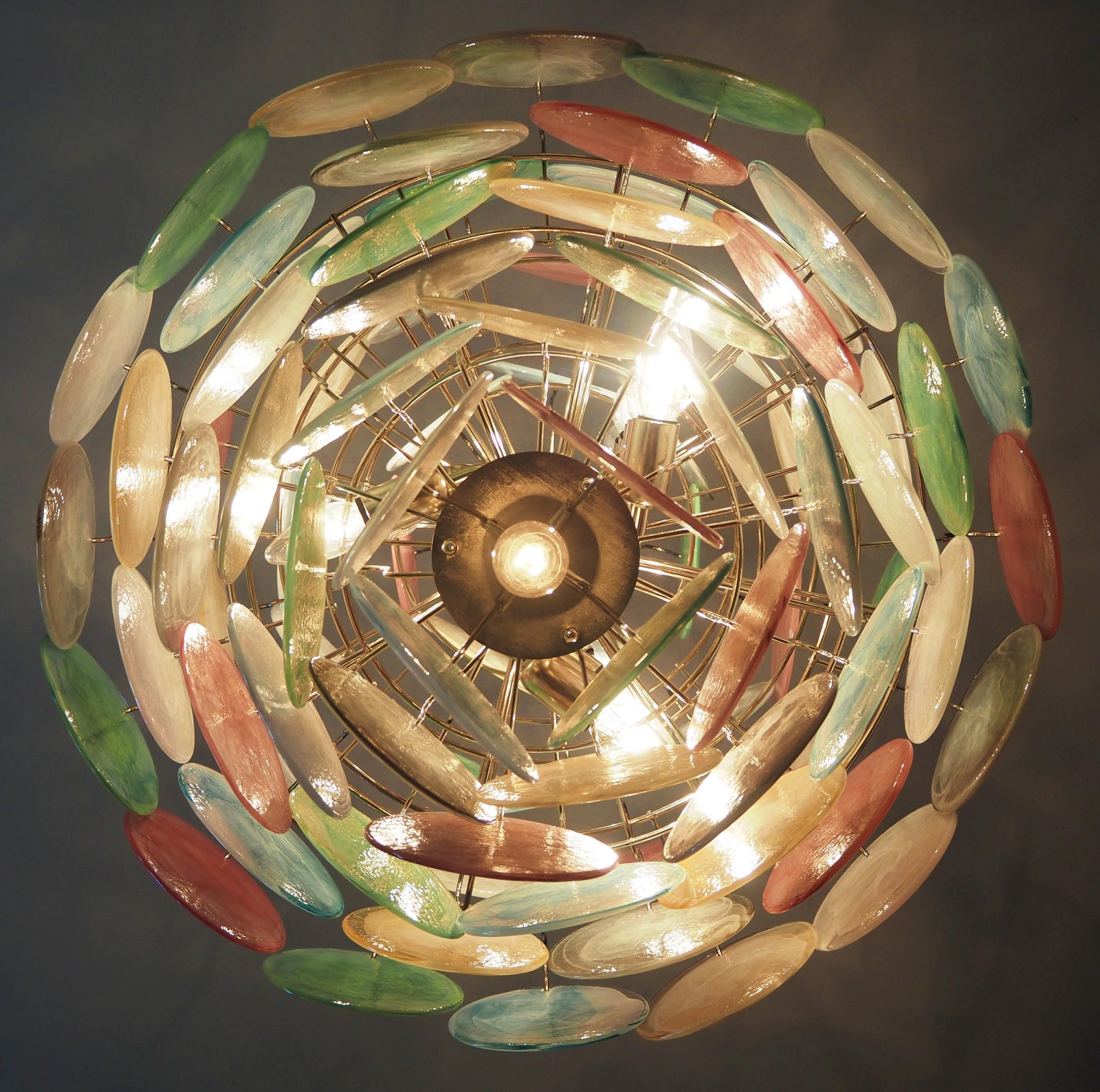 Murano Disc Chandelier Arlecchino 87