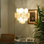 Murano Gold Disc Chandelier 24
