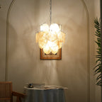 Murano Gold Disc Chandelier 24