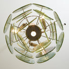Murano Green Disc Chandelier 24