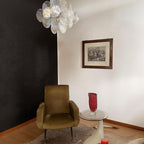 Murano Iridescent Grit Disc Chandelier 36